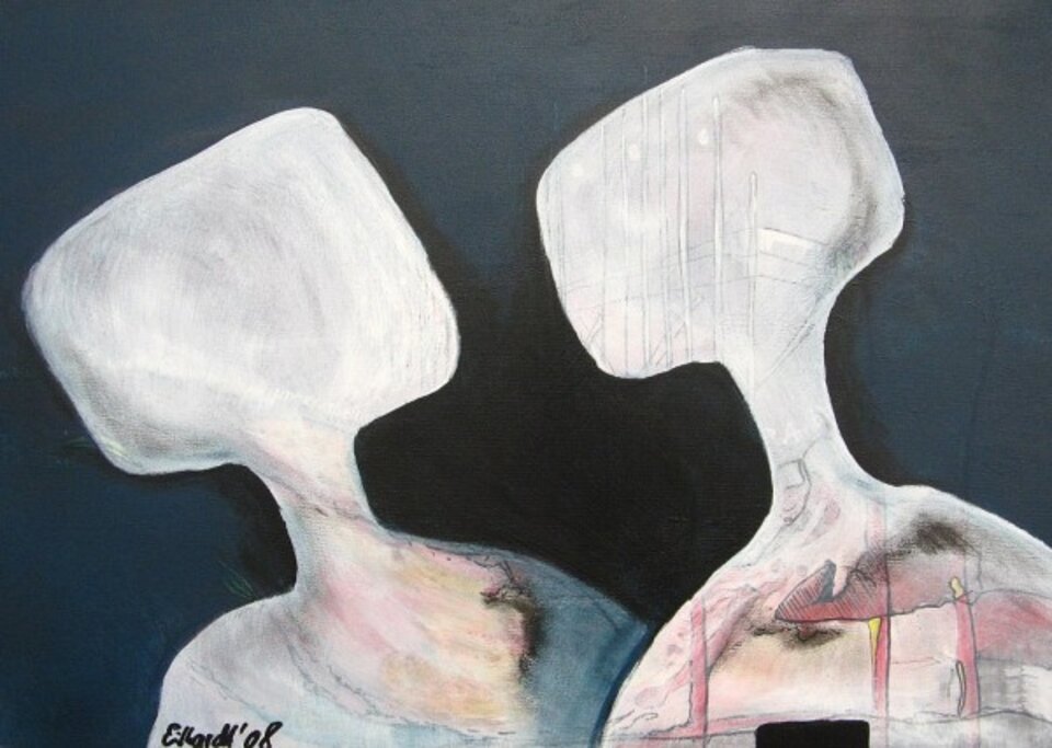 Zudringlich, Acryl auf Leinwand, Detlev Eilhardt