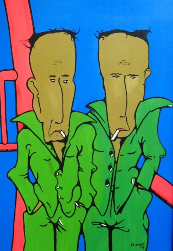 Verzockt, Tempera auf Holz, Detlev Eilhardt
