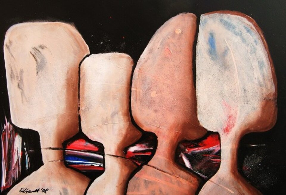 Das Kleeblatt, Acryl auf Leinwand, Detlev Eilhardt