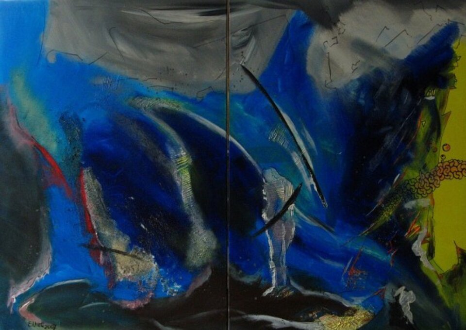 large-scale operation 2 - Nass, Acryl auf Leinwand, Detlev Eilhardt