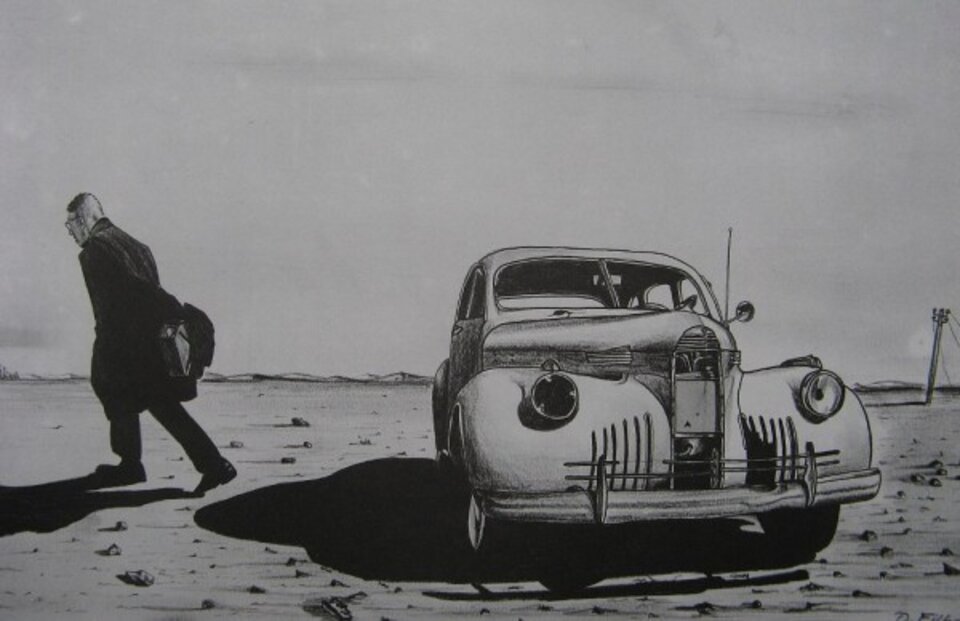 No gas, Bleistift auf Papier, Detlev Eilhardt