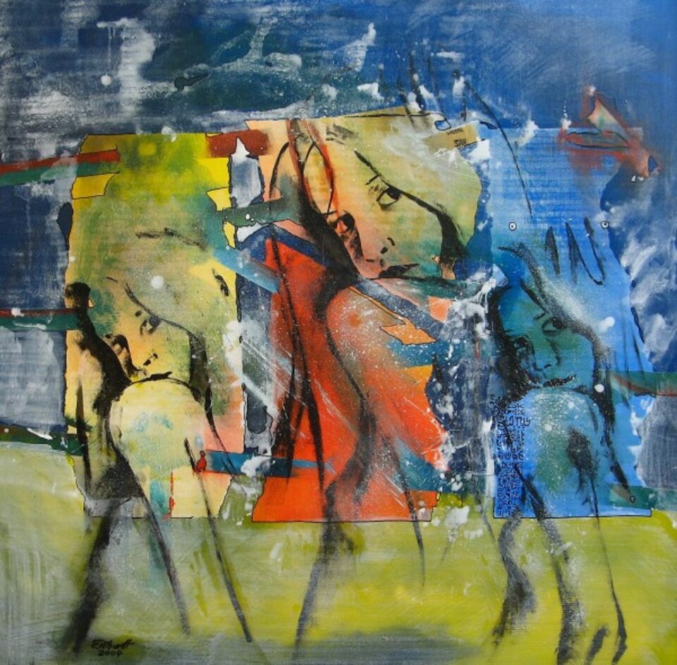 Mädchen, Acryl auf Holz, Detlev Eilhardt