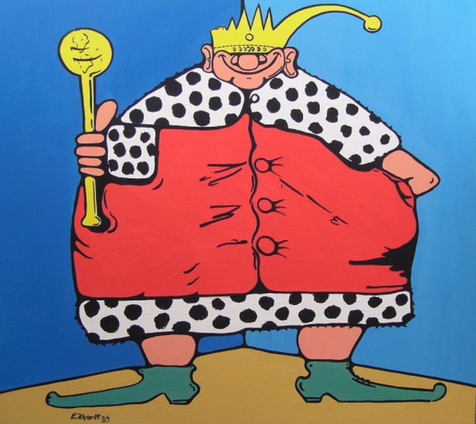 Kunde König, Tempera auf Holz, Detlev Eilhardt