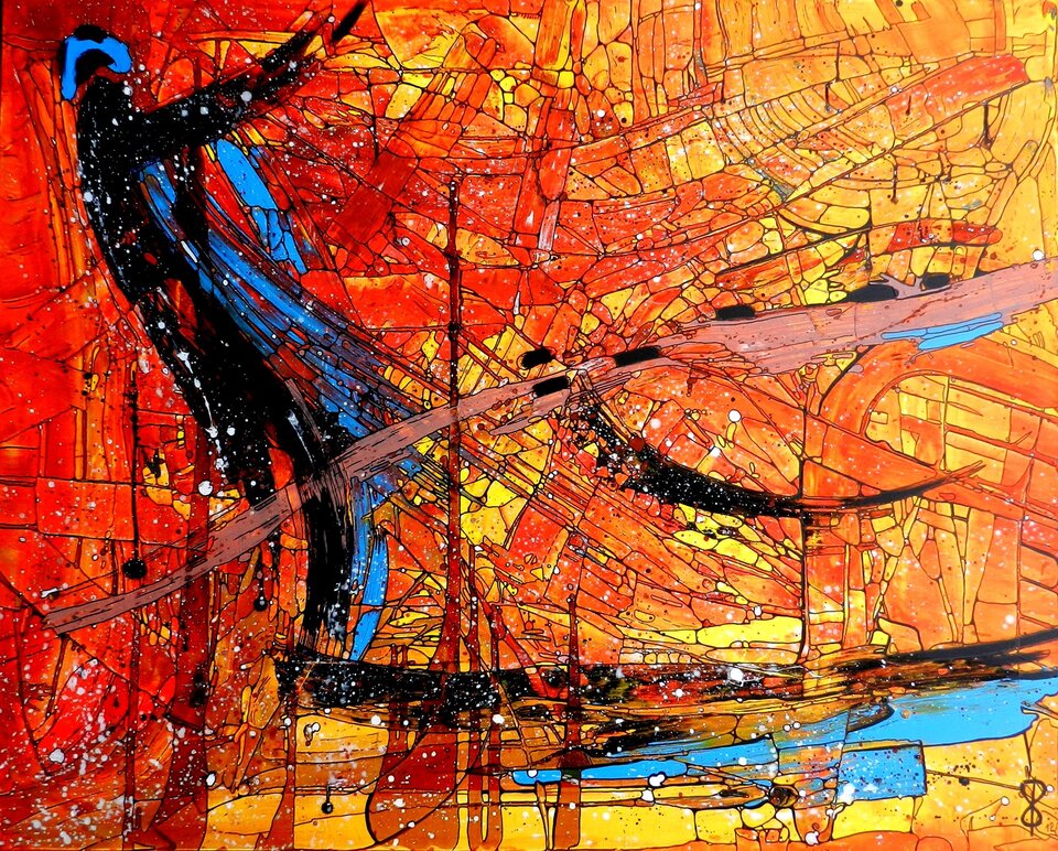 Seelenfischer, Acryl auf Leinwand, Detlev Eilhardt