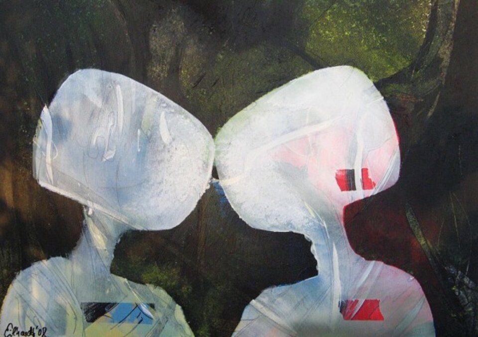 Christel und Klaus, Acryl auf Leinwand, Detlev Eilhardt