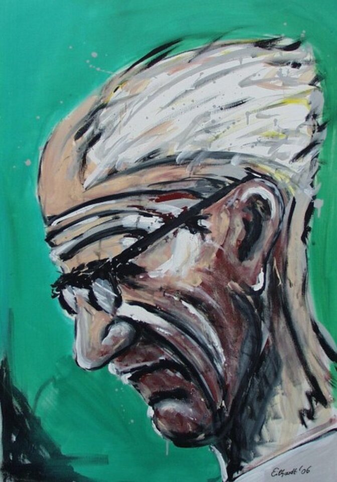 Opa Rudolph, Acryl auf Leinwand, Detlev Eilhardt