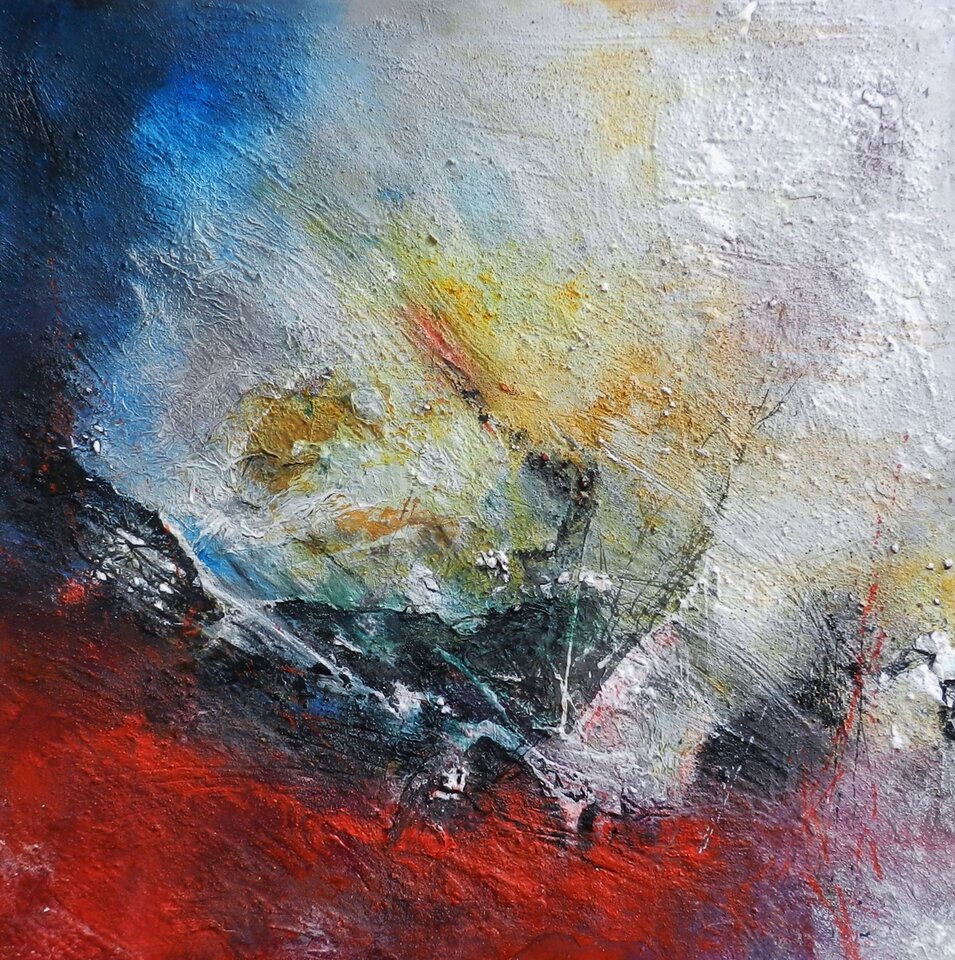 Am Anfang einer Reise, Mischtechnik auf Leinwand, Detlev Eilhardt