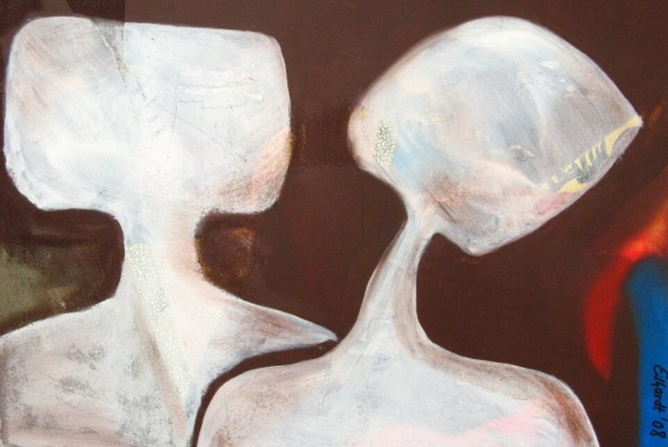 Abneigung, Acryl auf Leinwand, Detlev Eilhardt