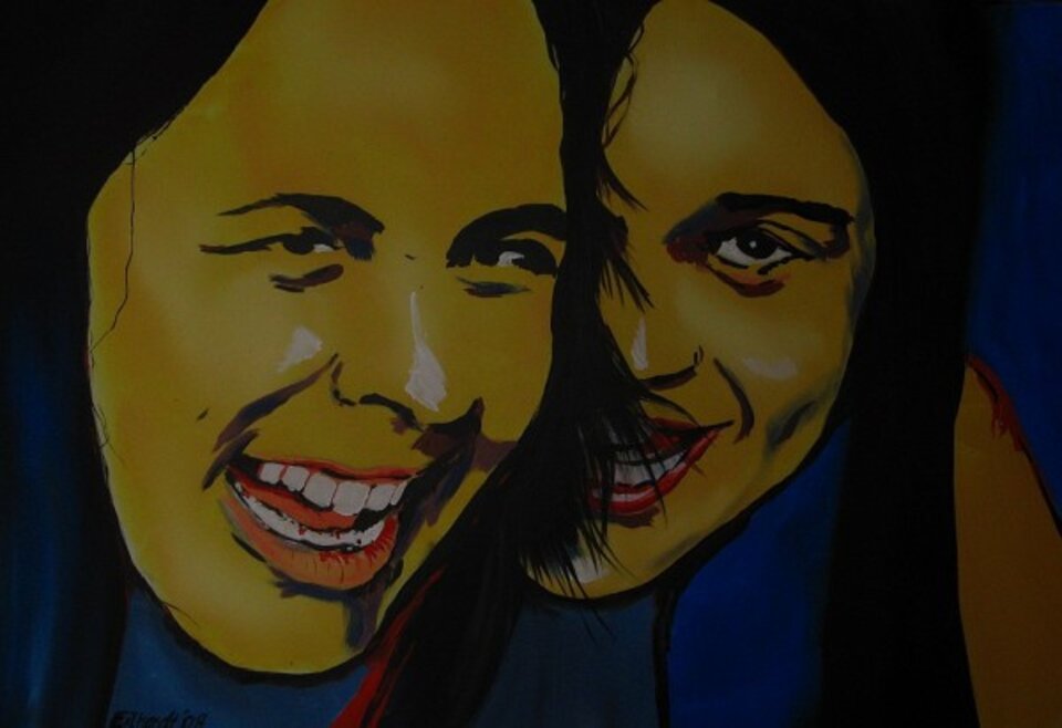 girlfriends, Acryl auf Leinwand, Detlev Eilhardt