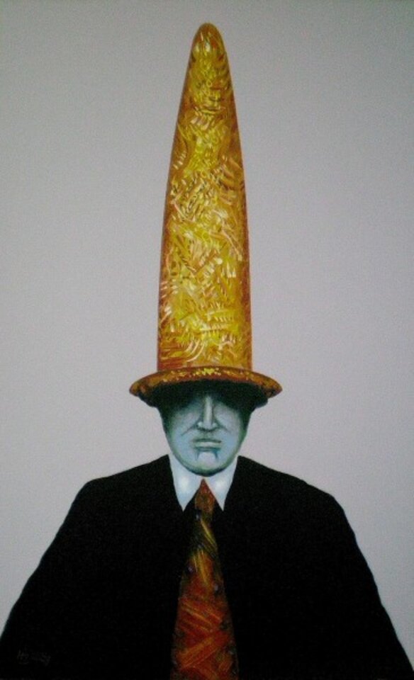 Sombrero dorado, Acryl auf Leinwand, Helmut Zimmermann