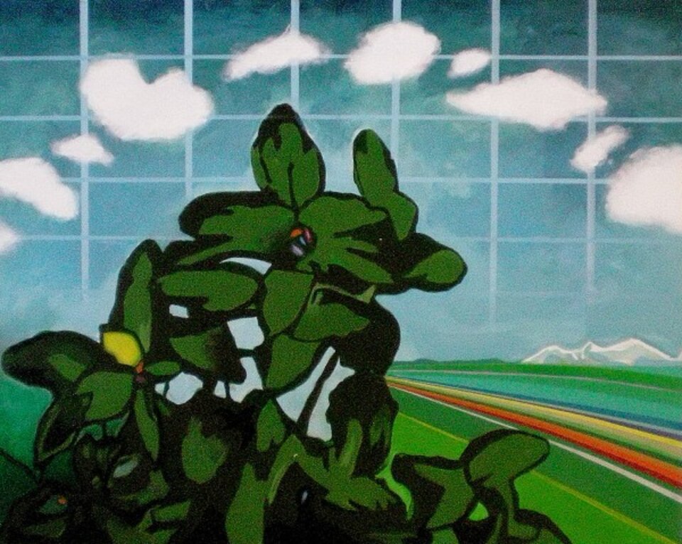 Landschaft Nr.1, Acryl auf Leinwand, Helmut Zimmermann